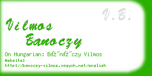 vilmos banoczy business card